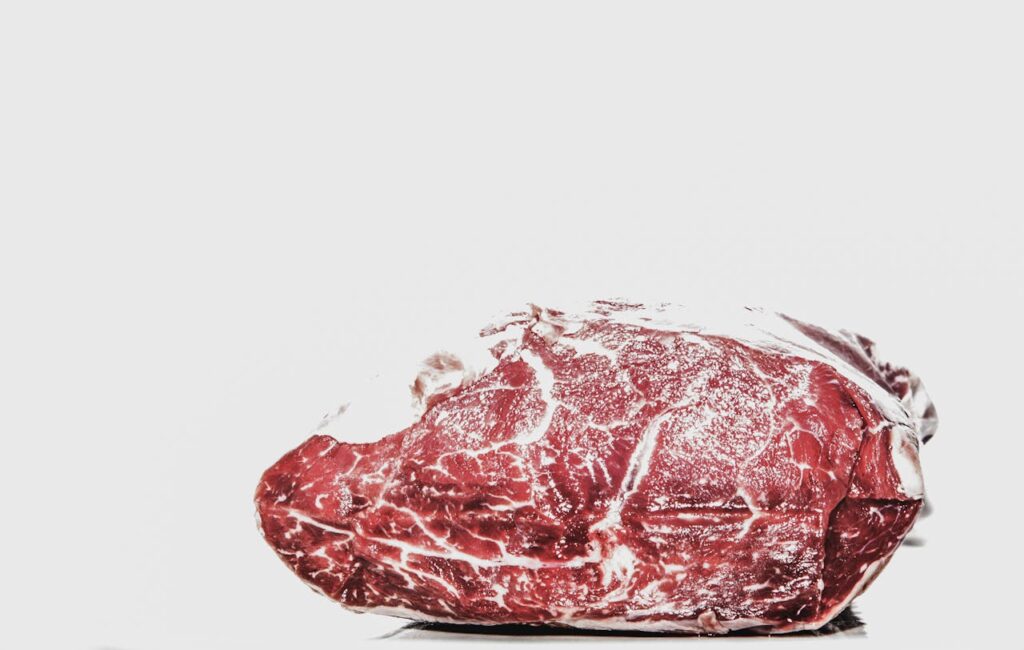 morceai de viande avec gras